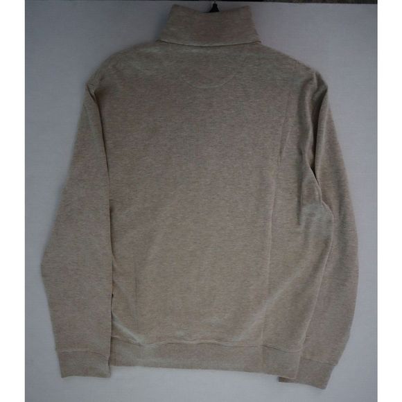 Polo Ralph Lauren Men's Sz M Gray Luxury Jersey Quarter-Zip Pullover $125 - Picture 8 of 8